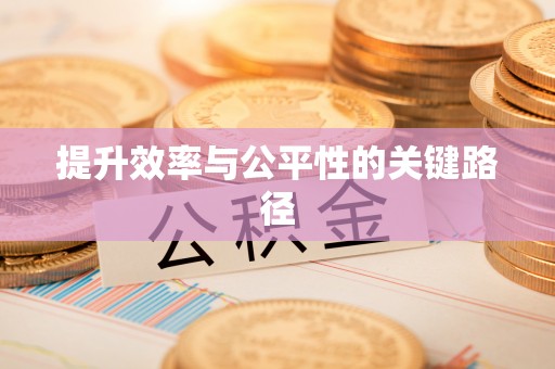 高阳提升效率与公平性的关键路径