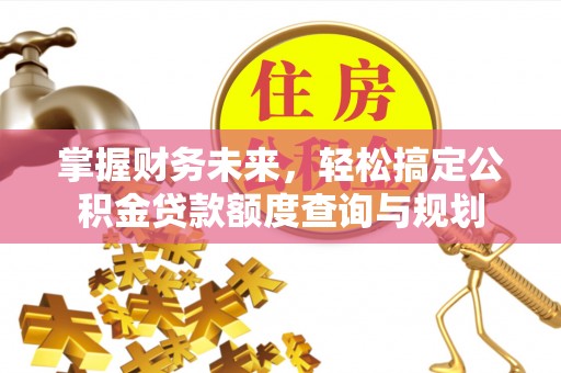 高阳掌握财务未来，轻松搞定公积金贷款额度查询与规划