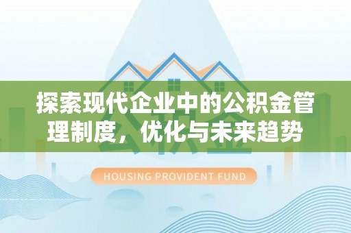 高阳探索现代企业中的公积金管理制度，优化与未来趋势