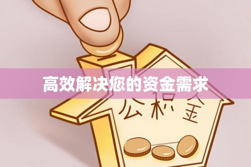 高阳高效解决您的资金需求