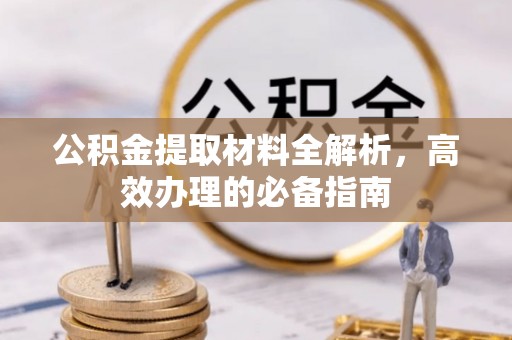 高阳公积金提取材料全解析，高效办理的必备指南