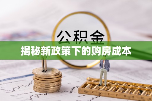 高阳揭秘新政策下的购房成本
