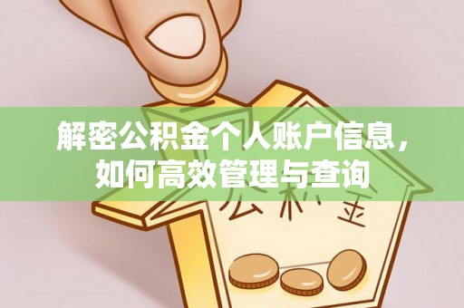 高阳解密公积金个人账户信息，如何高效管理与查询