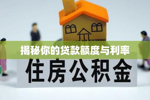高阳揭秘你的贷款额度与利率