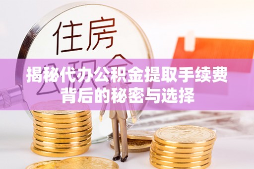 高阳揭秘代办公积金提取手续费背后的秘密与选择