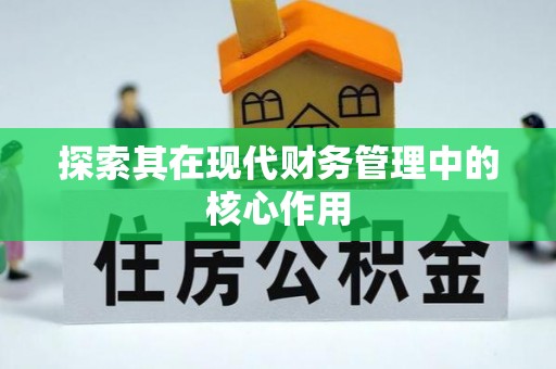 高阳探索其在现代财务管理中的核心作用