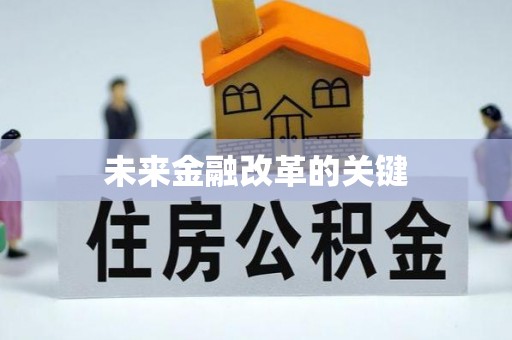 高阳未来金融改革的关键