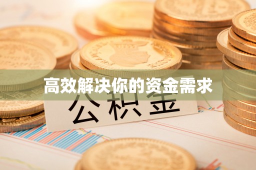 高阳高效解决你的资金需求
