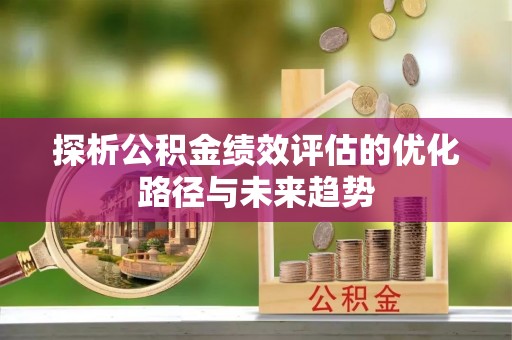 高阳探析公积金绩效评估的优化路径与未来趋势