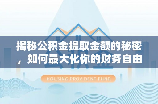 高阳揭秘公积金提取金额的秘密，如何最大化你的财务自由