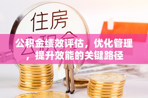高阳公积金绩效评估，优化管理，提升效能的关键路径