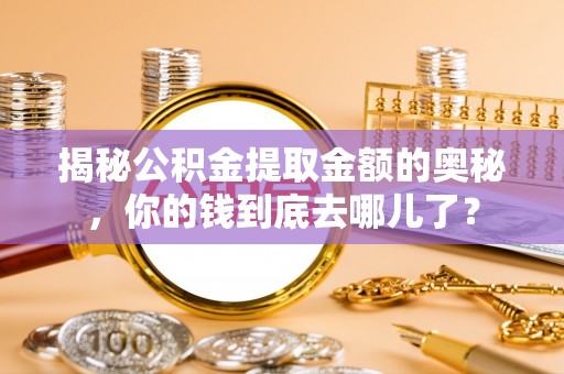 高阳揭秘公积金提取金额的奥秘，你的钱到底去哪儿了？