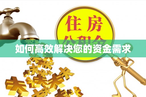 高阳如何高效解决您的资金需求